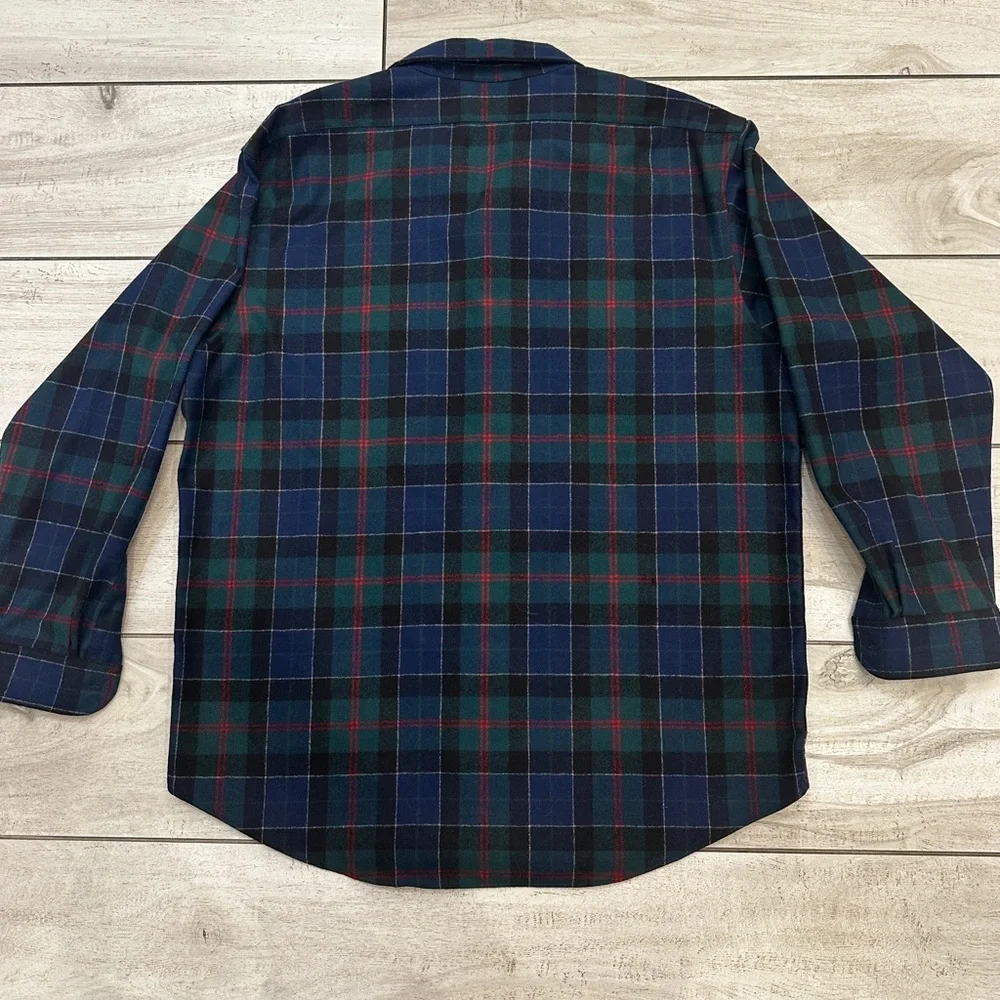 Vintage Pendleton Plaid Flannel Shirt wool size XL made in USA - Picture 7 of 9